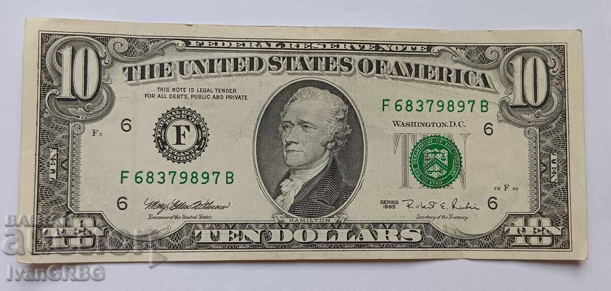 10 dollars USA 1995 Small Head American Banknote F