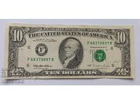 10 dollars USA 1995 Small Head American Banknote F