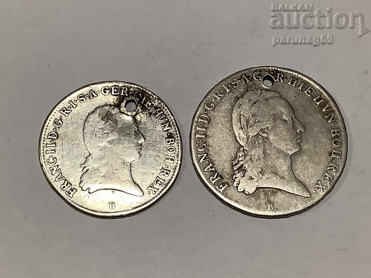 Δημοπρασία Austrian Netherlands 1/4 and 1/2 kronenthaler 1797 2 τμχ ΠΑΡΤΙΔΑ Δημοπρασία Austrian Netherlands 1/4 and 1/2 kronenthaler 1797 2 τμχ ΠΑΡΤΙΔΑ