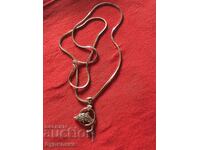 Silver chain with pendant 49cm 925.