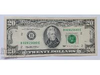 20 Dollars USA Small Head American Banknote B