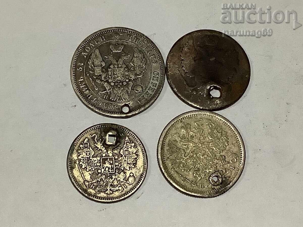 Ρωσία 4 νομίσματα κοσμημάτων (καπίκια) 1848, 1875, 1877 με τιμή 40.00 BGN | € 20.45 Ρωσία 4 νομίσματα κοσμημάτων (καπίκια) 1848, 1875, 1877 με τιμή 40.00 BGN | € 20.45