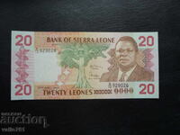 SIERRA LEONE 20 LEONE 1988 AUNC