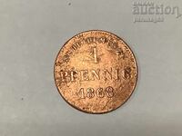 Germania Saxonia-Meiningen 1 pfennig 1868