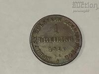 Γερμανία Schleswig-Holstein 1 Dreiling 1850