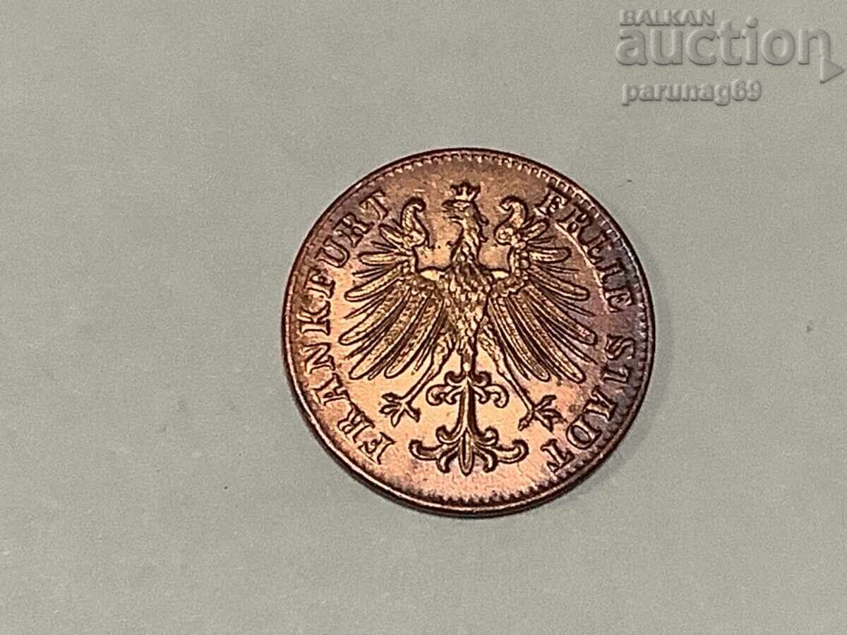 Γερμανία Frankfurt 1 Heller 1853 με τιμή € 7.50 | 14.67 BGN