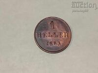 Germany Frankfurt 1 Heller 1853