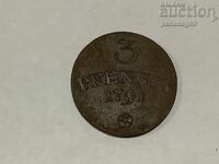 Germany Saxony-Weimar-Eisenach 3 pfennig 1791