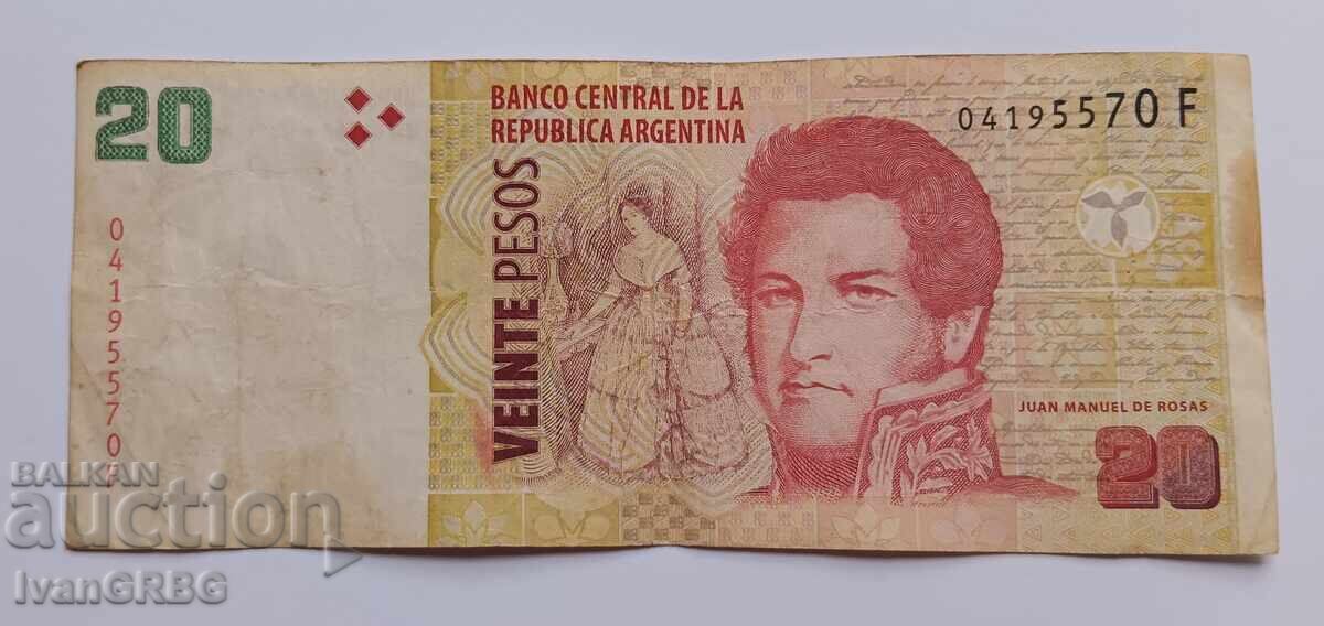 20 Pesos Argentina 20 Pesos Argentina Argentine Banknote 20 Pesos Argentina 20 Pesos Argentina Argentine Banknote