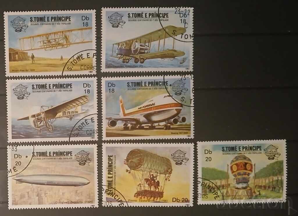 Sao Tome 1983 Airplanes/Balloons/Horses Sao Tome 1983 Airplanes/Balloons/Horses