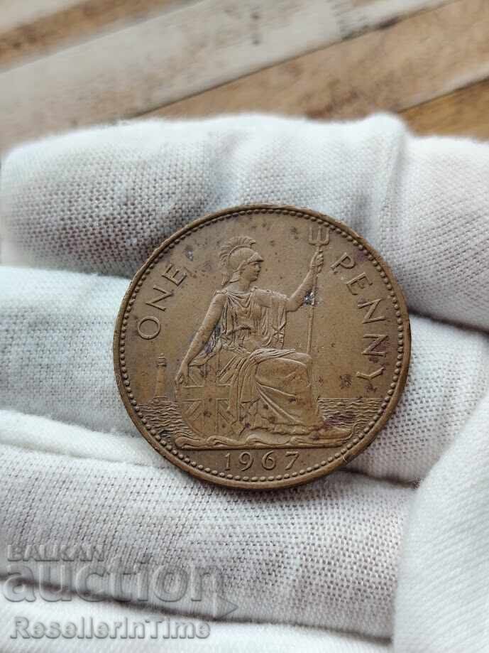 Coin 1 penny 1967 with price 1.00 BGN | € 0.51