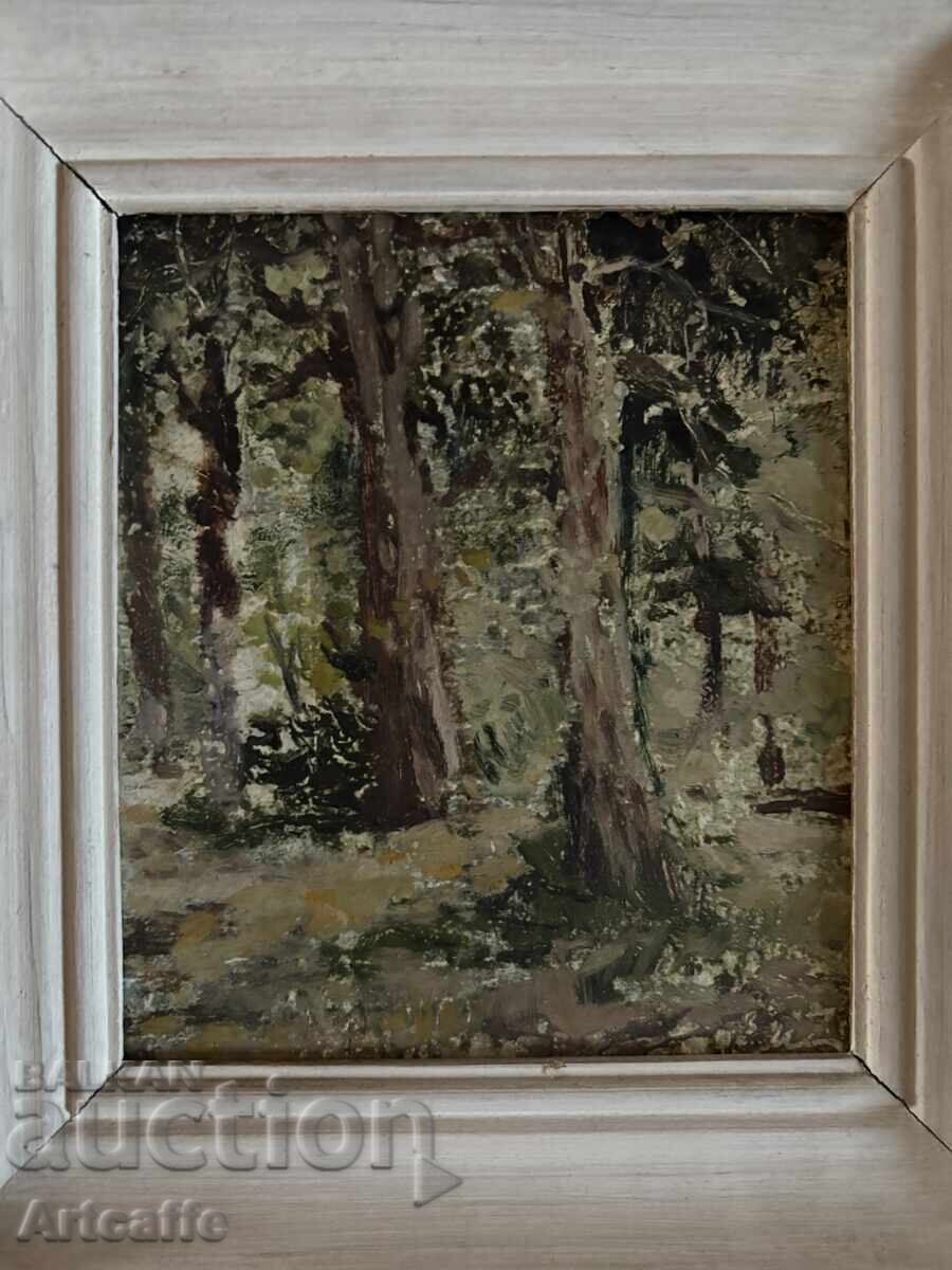 Evgeni Tomov-Forest landscape, oil, signed with price 250.00 BGN | € 127.82 Evgeni Tomov-Forest landscape, oil, signed with price 250.00 BGN | € 127.82