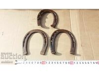 LOT OF 3 FORGED HORSESHOES