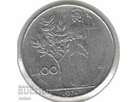 Italia-100 Lire-1974 R-KM# 96.1-tip mare