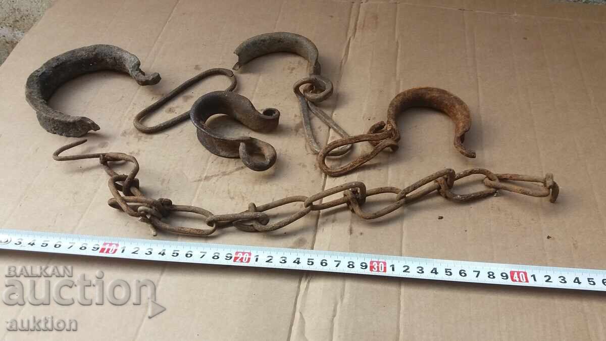 LOT OF PARTS FORGED SHACKS, HANDcuffs, SHACKLES - 6 LOT OF PARTS FORGED SHACKS, HANDcuffs, SHACKLES - 6