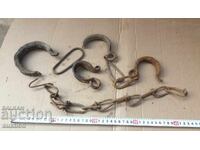 LOT OF PARTS FORGED SHACKS, HANDcuffs, SHACKLES