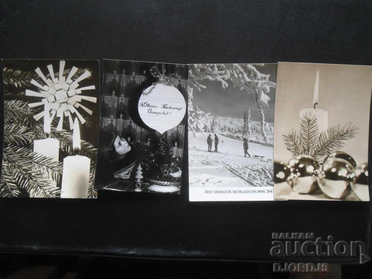 Old foreign New Year's cards, 8 pieces with price 5.00 BGN | € 2.56 Old foreign New Year's cards, 8 pieces with price 5.00 BGN | € 2.56