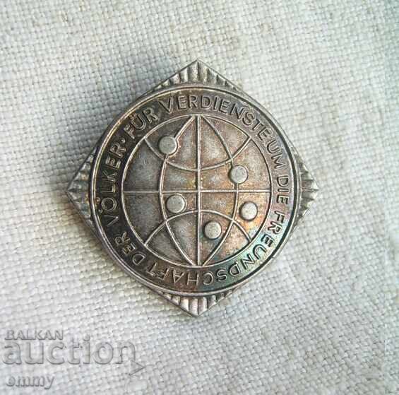 Значка знак - За заслуги към приятелството на народите, ГДР Значка знак - За заслуги към приятелството на народите, ГДР
