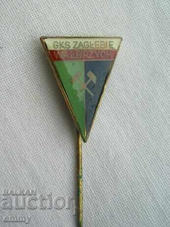 Football badge - FC Zaglebieq Walbrzych, Walbrzych, Poland with price 3.00 BGN | € 1.53 Football badge - FC Zaglebieq Walbrzych, Walbrzych, Poland with price 3.00 BGN | € 1.53