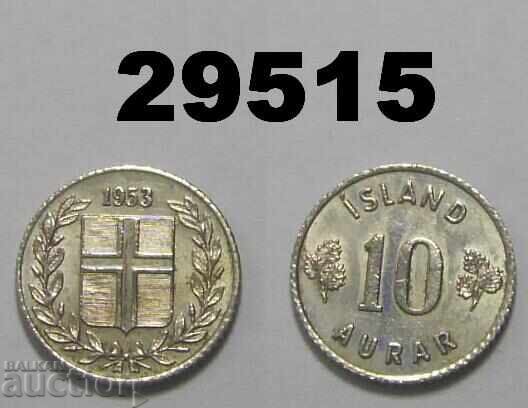 Iceland 10 aurar 1953