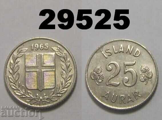 Iceland 25 aurar 1965 Iceland 25 aurar 1965