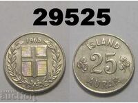 Islanda 25 aurar 1965