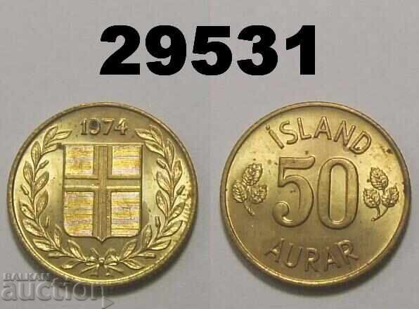 Islanda 50 aurar 1974 Islanda 50 aurar 1974