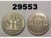 Iceland 10 kroner 1970