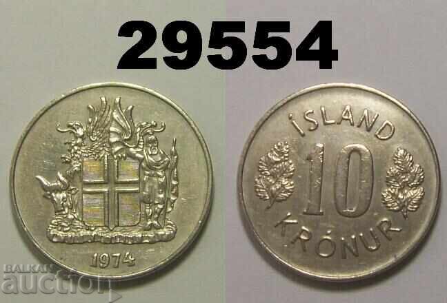 Iceland 10 kroner 1974 Iceland 10 kroner 1974