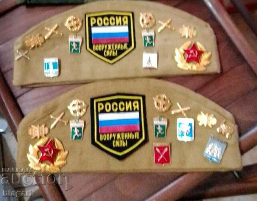 Auction cap, pilot, USSR badges Auction cap, pilot, USSR badges
