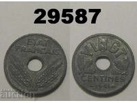 Franta 20 centimes 1941 Zinc