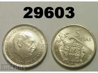 Spania 5 pesetas 1968 UNC