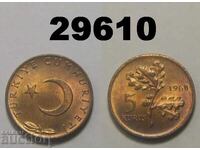 Turkey 5 kuruş 1968 UNC