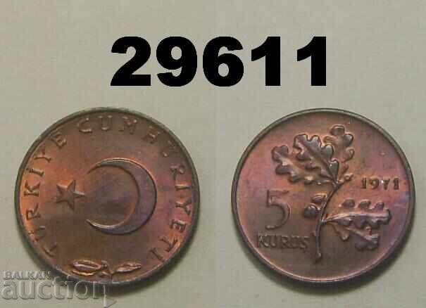 Turkey 5 kuruş 1971 UNC Turkey 5 kuruş 1971 UNC
