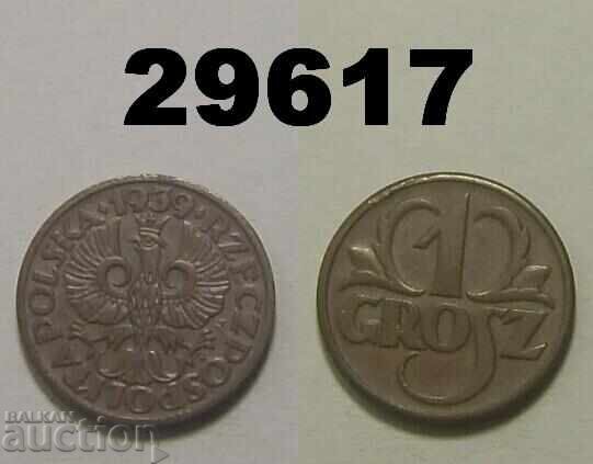 Poland 1 grosz 1939