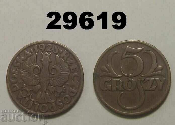 Poland 5 groszy 1928 Poland 5 groszy 1928