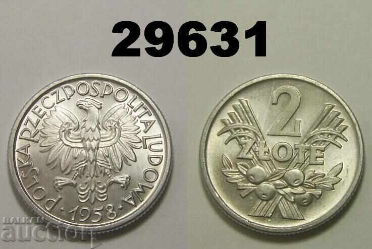 Poland 2 zlotys 1958 UNC Poland 2 zlotys 1958 UNC