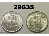 Polonia 5 zloți 1960 UNC Excelent