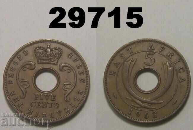 East Africa 5 cents 1963 East Africa 5 cents 1963