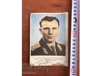 CARD AUTOGRAF YURI GAGARIN