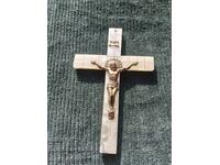 Large homemade cross crucifix Christ.