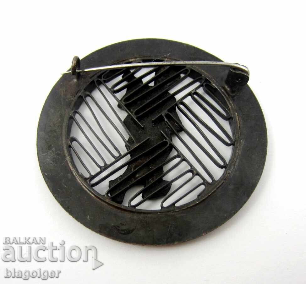 Auction Old copper brooch-Folklore-Folk art Auction Old copper brooch-Folklore-Folk art