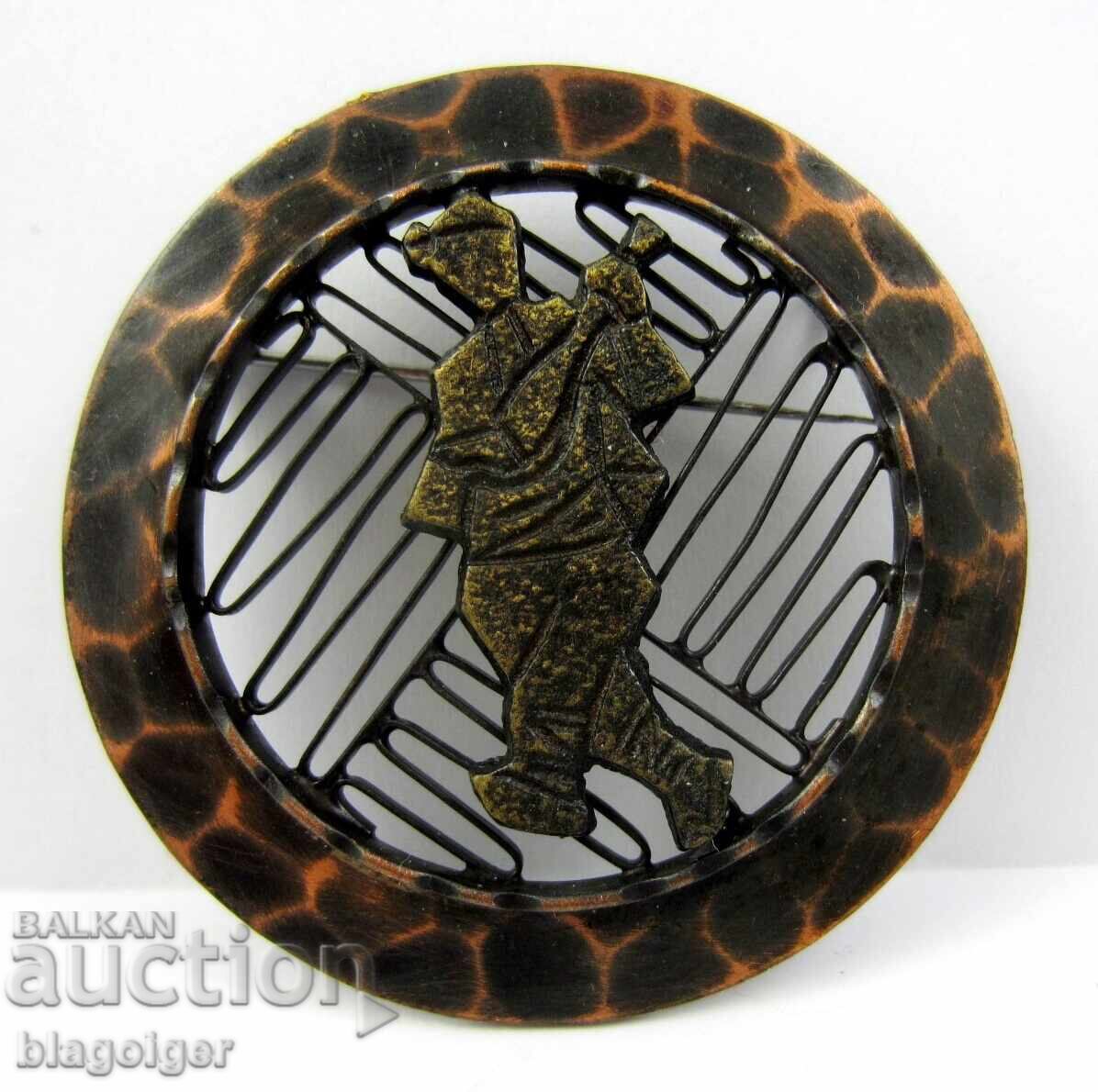 Delivery of Old copper brooch-Folklore-Folk art Delivery of Old copper brooch-Folklore-Folk art