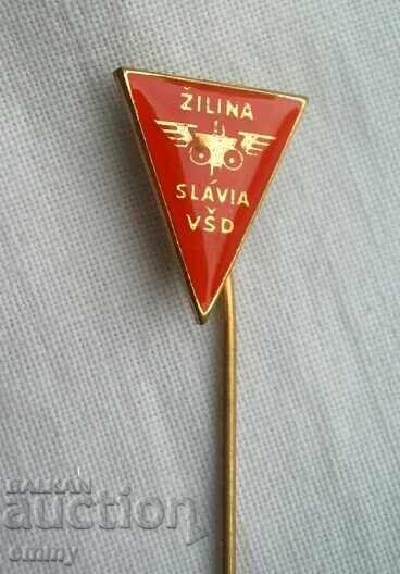Football badge - FC Slavia Zilina, Slovakia with price 3.00 BGN | € 1.53