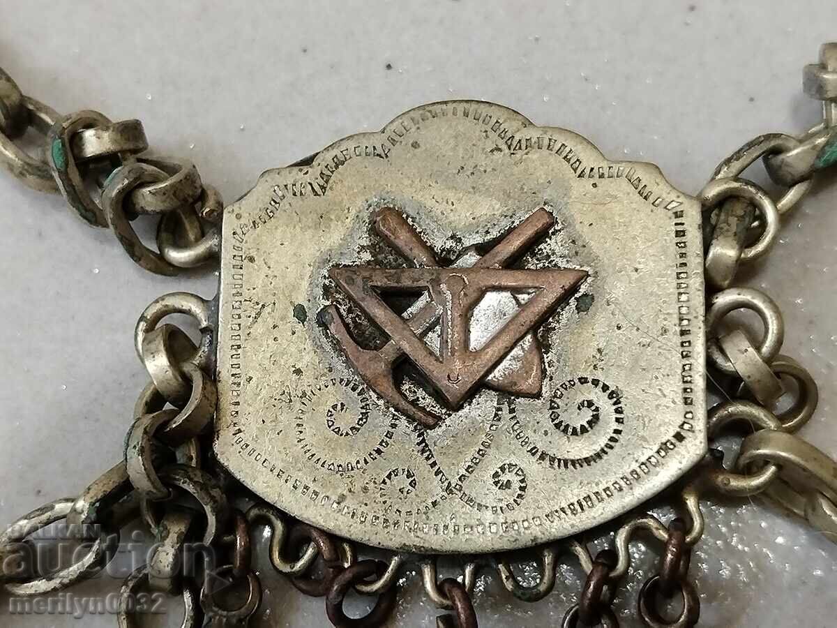 Delivery of Pocket watch chain with Masonic symbols 19th century kyustek Delivery of Pocket watch chain with Masonic symbols 19th century kyustek