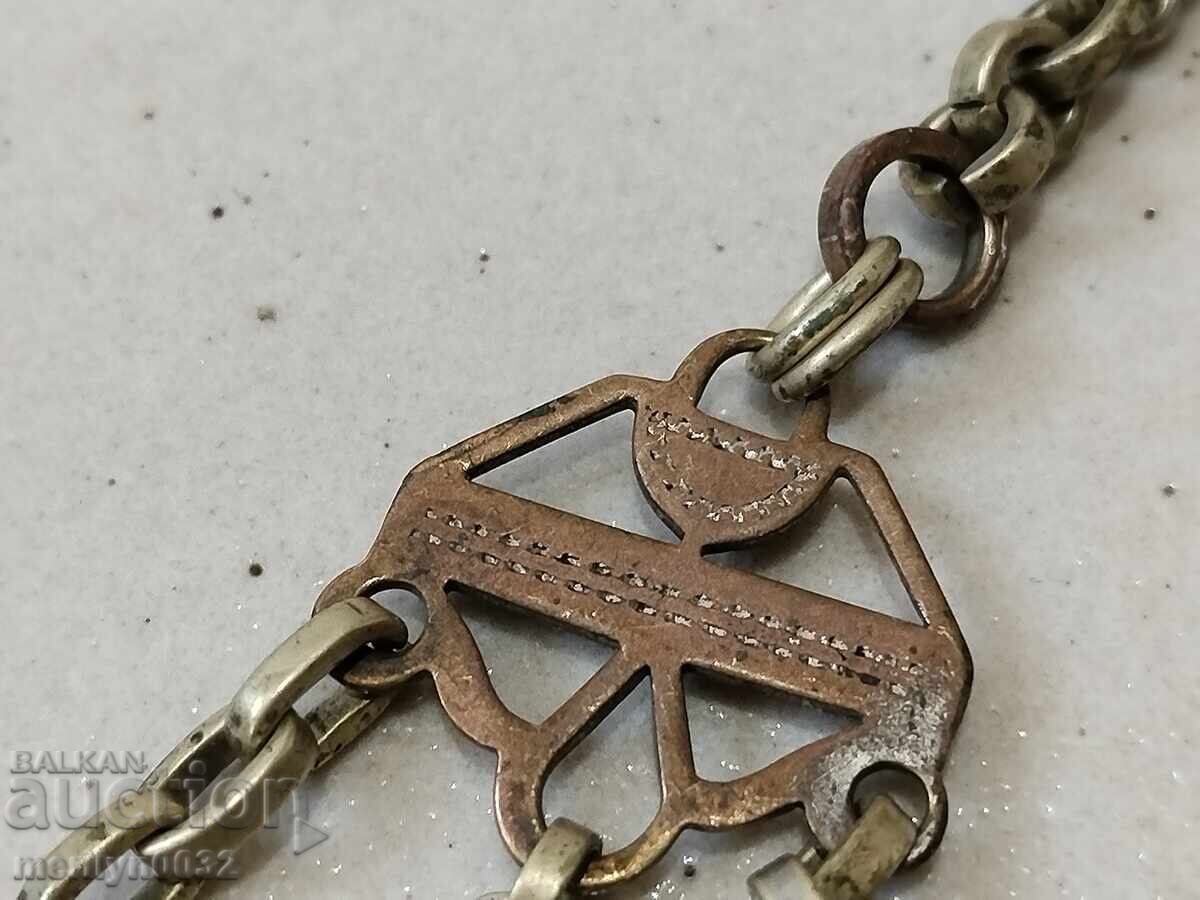 Pocket watch chain with Masonic symbols 19th century kyustek - 6 Pocket watch chain with Masonic symbols 19th century kyustek - 6