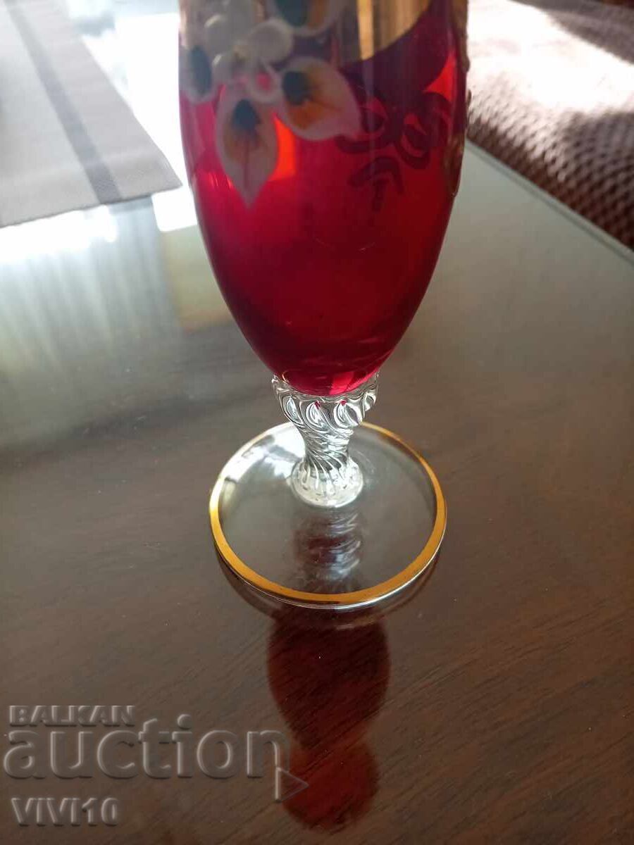 Delivery of Gorgeous Bohemia vase, gilding, enamel Delivery of Gorgeous Bohemia vase, gilding, enamel