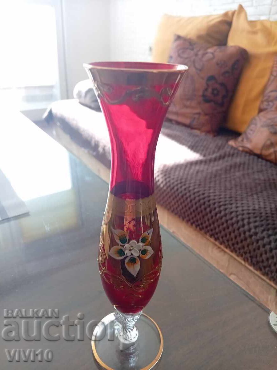 Gorgeous Bohemia vase, gilding, enamel Gorgeous Bohemia vase, gilding, enamel