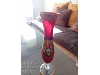 Gorgeous Bohemia vase, gilding, enamel