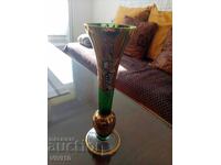 Gorgeous Bohemia vase, gilding, enamel